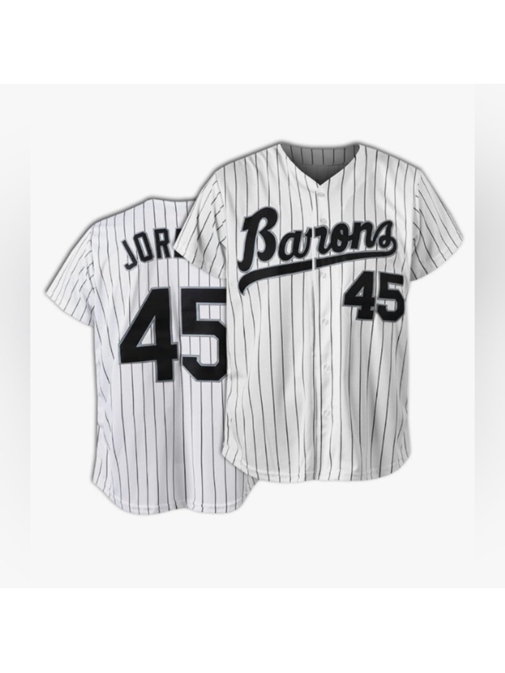 Michael Jordan Birmingham Barons White Pinstripe Baseball Jersey #45 / White Sox